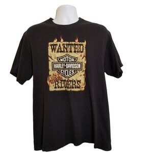 Harley Davidson T Shirt Mens Size L Vintage Zooks Des Moines Iowa Biker Distress